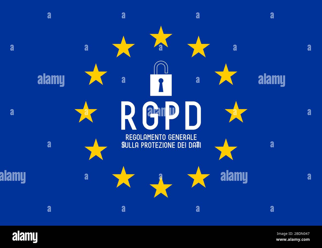 RGPD (italiano)/ GDPR (inglese) - regolamento generale sulla protezione dei  dati Foto stock - Alamy