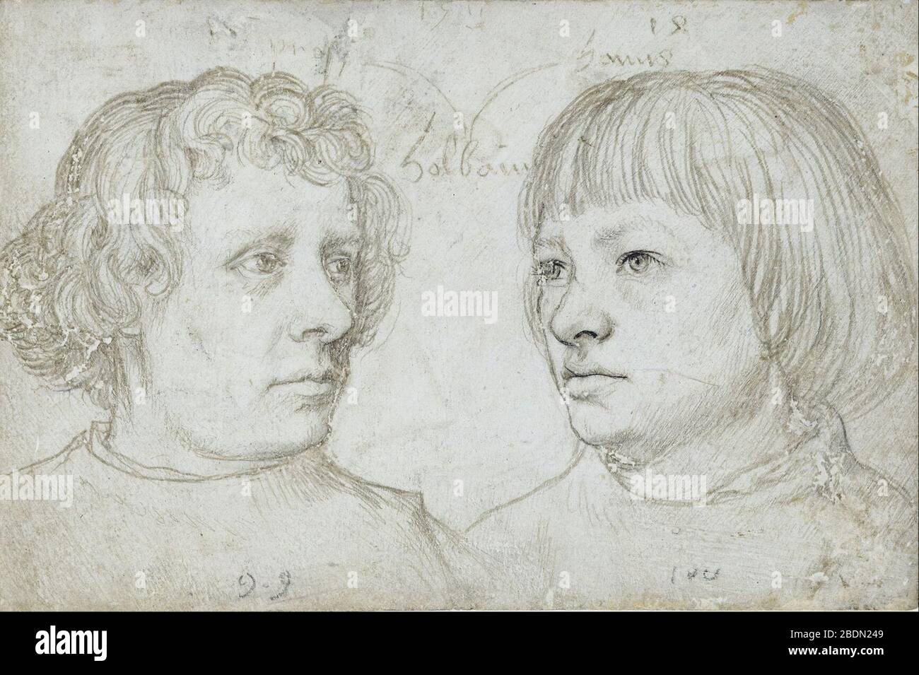 Hans Holbein il Vecchio - Ambrosio e Hans, figli dell'artista Foto Stock