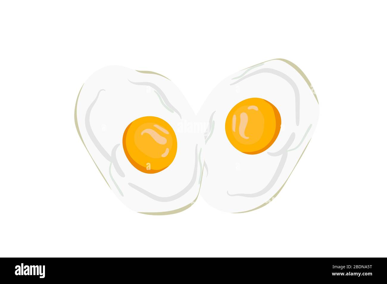 Omelette colazione con uova. Illustrazione vettoriale. Cibo sano. Illustrazione Vettoriale