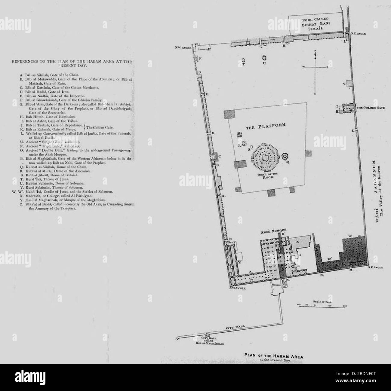 Haram-al-sharif-plan-1890. Foto Stock