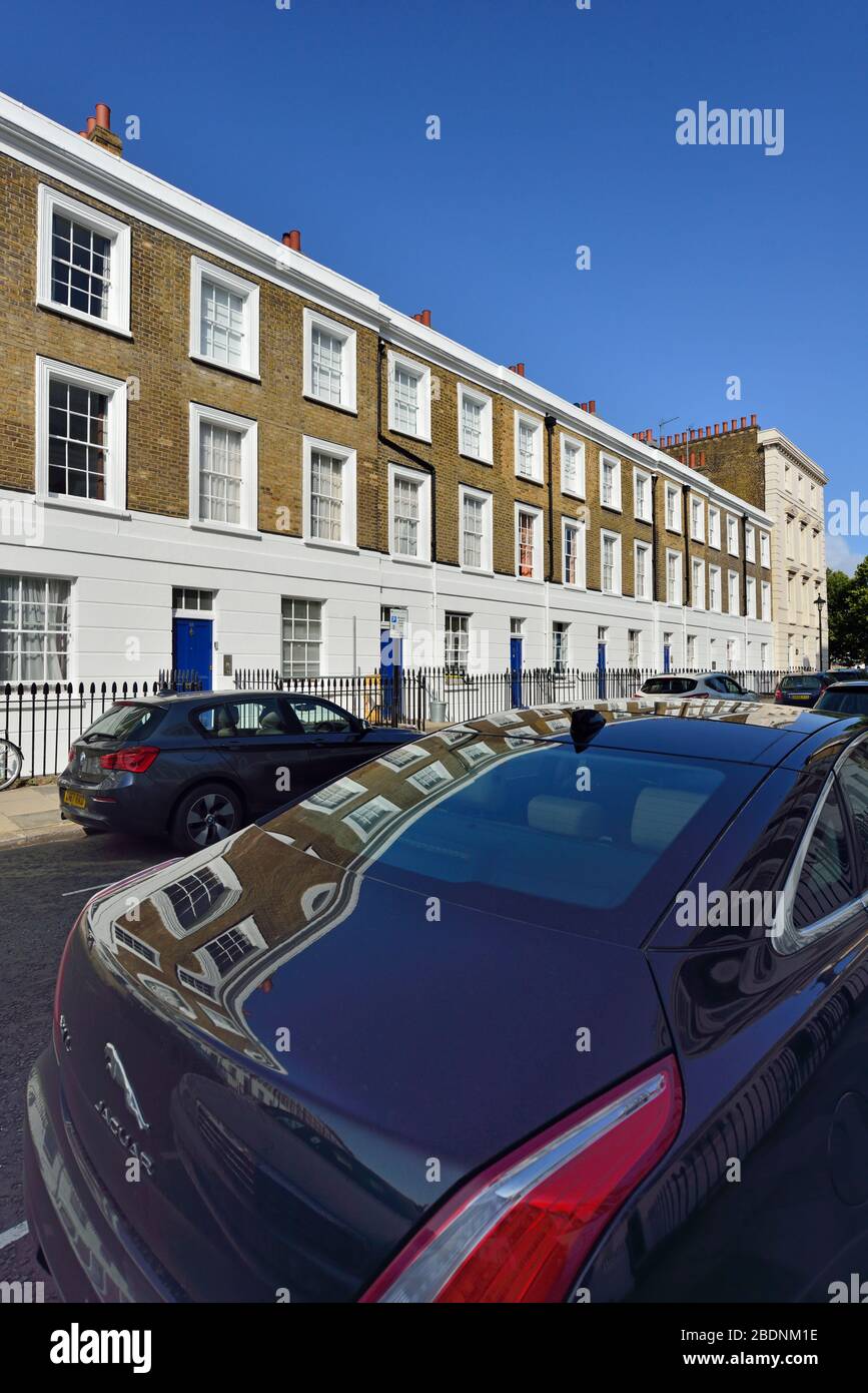 Residenze a schiera, Ponsonby Place, Pimlico, Westminster, London, Regno Unito Foto Stock