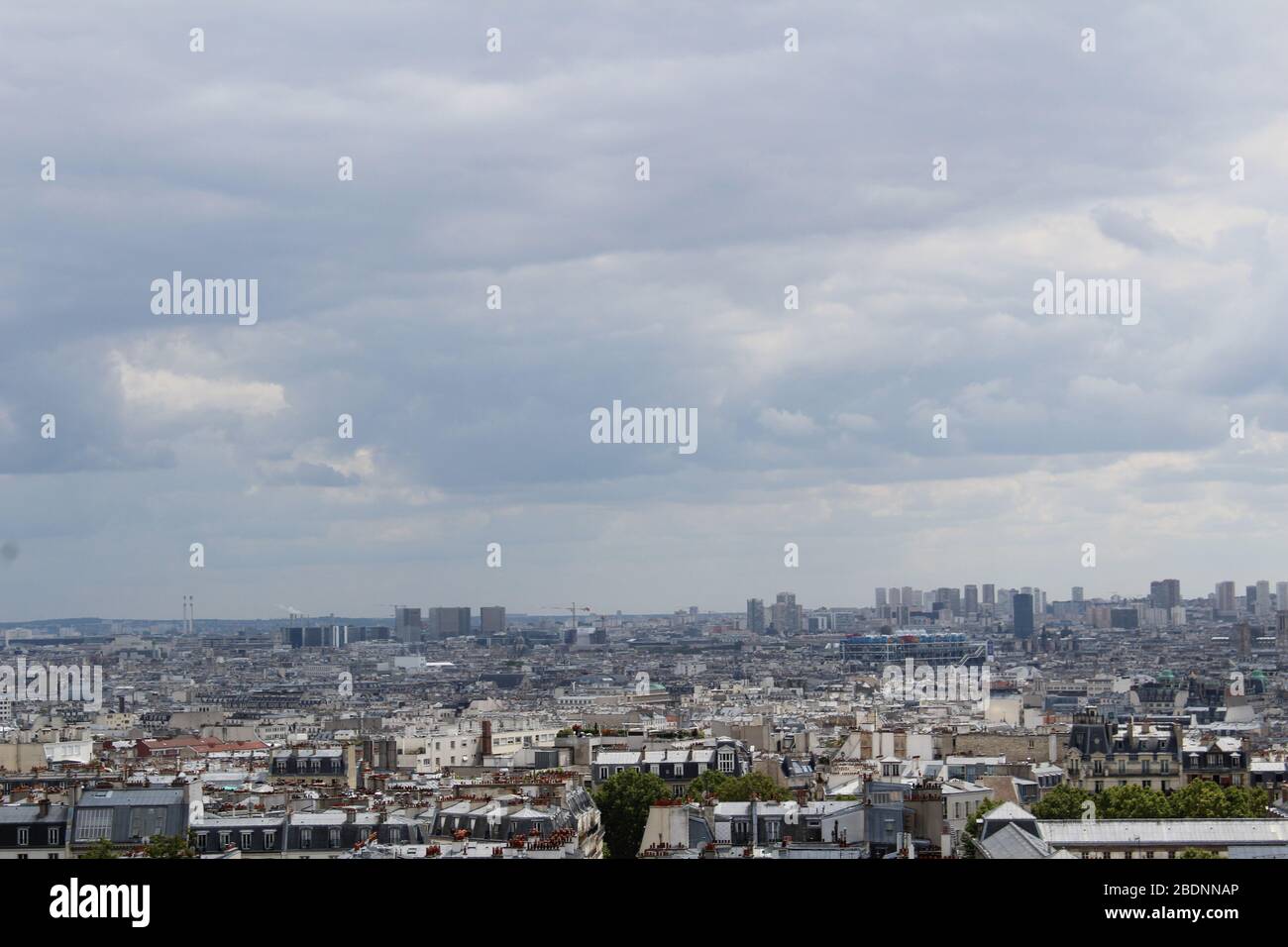 Sacre Coeur e Montmartre, Parigi Francia Foto Stock