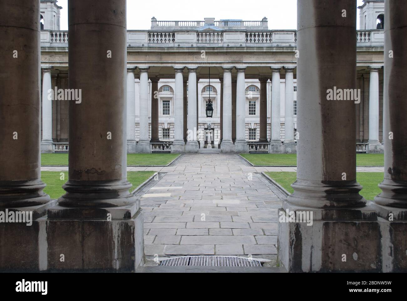 Unesco Inglese architettura Barocca Vecchio Collegio Navale reale, King William Walk, Greenwich, Londra SE10 9NN di Sir Christopher Wren John Vanbrugh Foto Stock