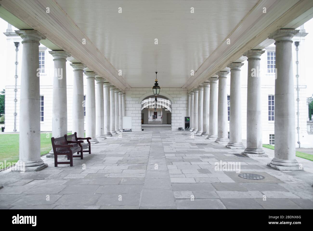 Unesco Inglese architettura Barocca Vecchio Collegio Navale reale, King William Walk, Greenwich, Londra SE10 9NN di Sir Christopher Wren John Vanbrugh Foto Stock