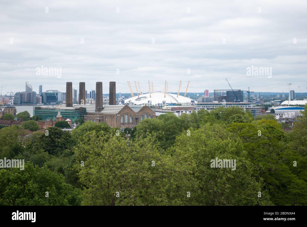 Docklands New Labor Tony Blair Millennium Dome O2 Arena, Peninsula Square, Greenwich Peninsula, Londra SE10 0DX di Richard Rogers HOK Sport Foto Stock