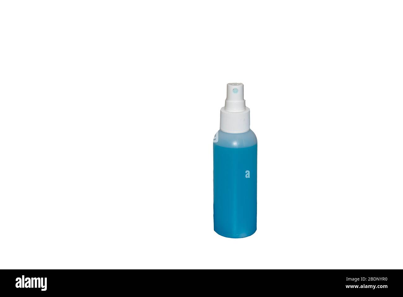 Piccola bottiglia di igienizzatore per mani per lavare le mani nella lotta contro il virus corona Foto Stock