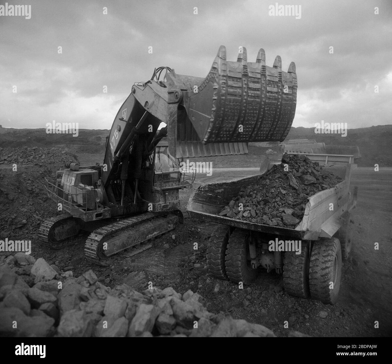 Sito di estrazione del carbone di Opencast a Brownhills, West Midlands, Inghilterra, regno unito, nel 1990 Foto Stock