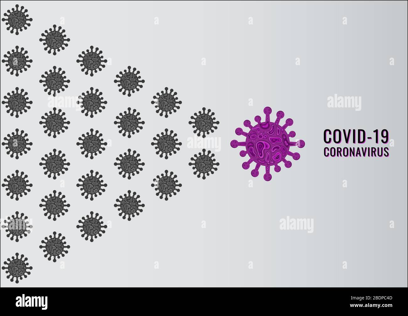 Simbolo e icona del virus coronavirus COVID-19. Cina patogeno influenza respiratoria covid cellule del virus. Illustrazione vettoriale Illustrazione Vettoriale