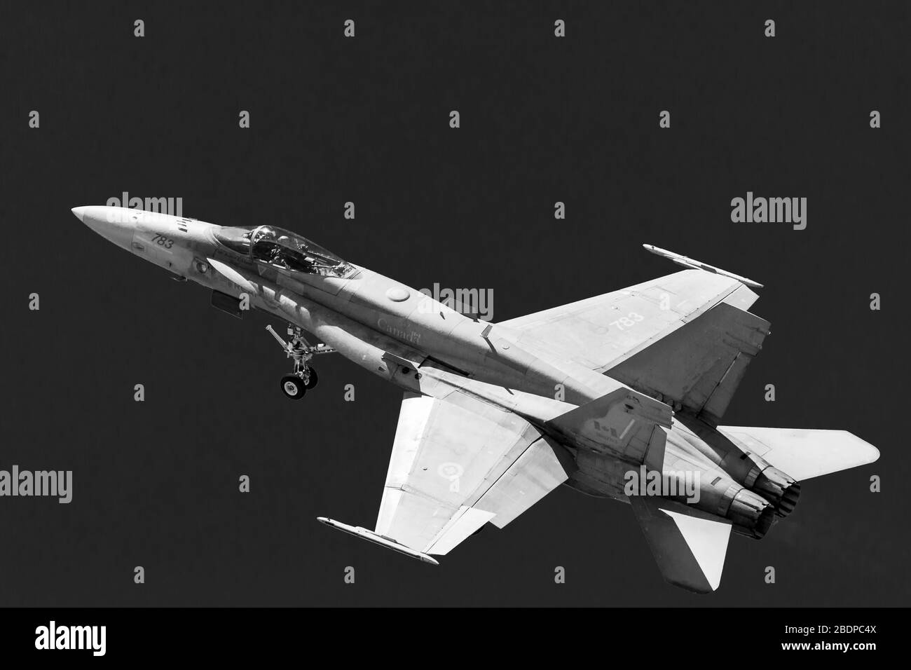 Royal Canadian Air Force CF-18 Hornet raffigurato all'2018 Royal International Air Tattoo a RAF Fairford nel Gloucestershire. Foto Stock