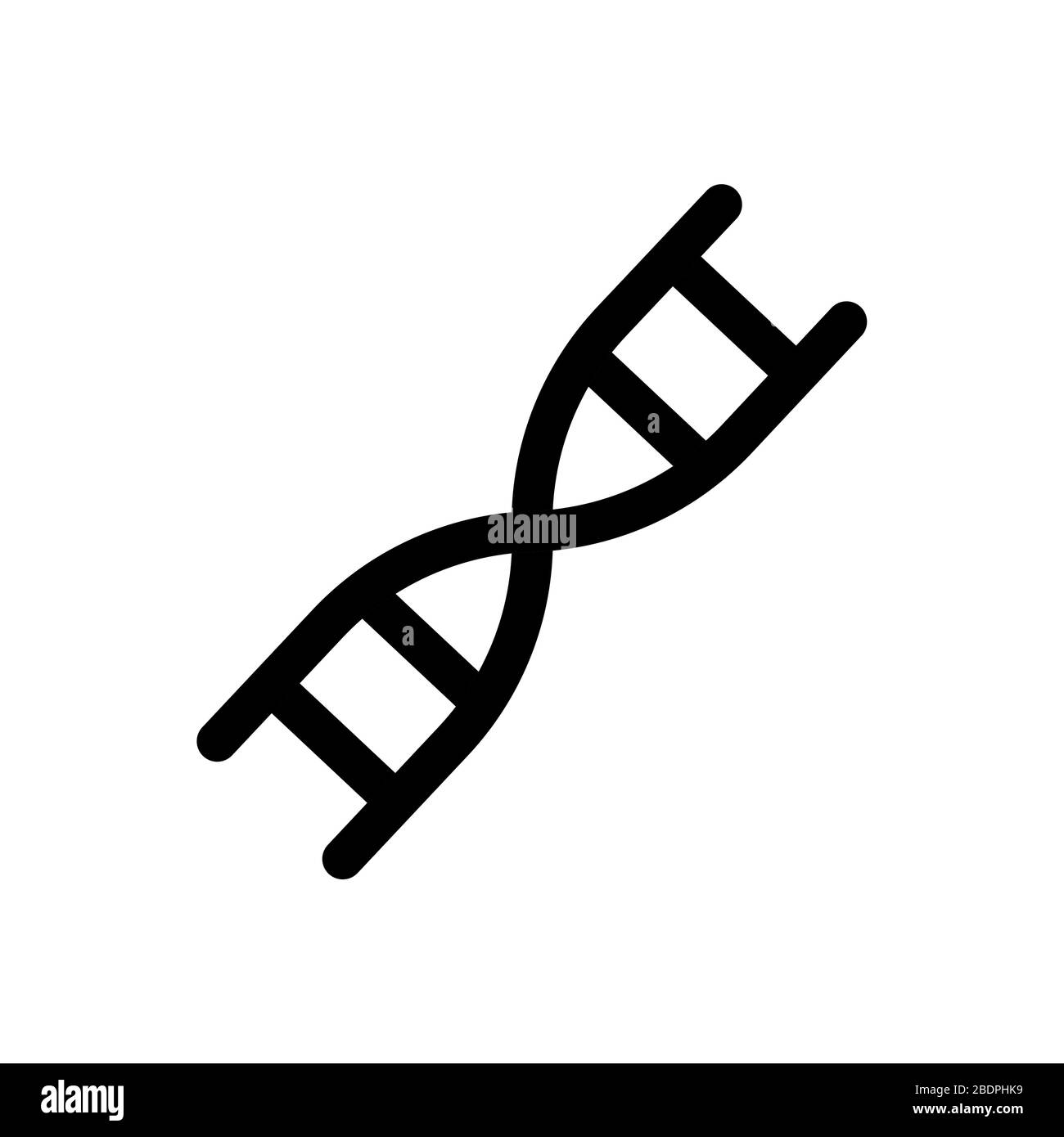 Icona di DNA vettore. Moderno appartamento semplice evoluzione di vita segno isolato. Business, internet concetto. Alla moda di biologia del vettore simbolo del gene per il design del sito web, abbiamo Illustrazione Vettoriale