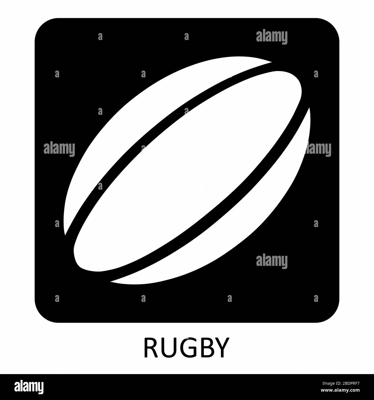 Icona della sfera di rugby Illustrazione Vettoriale