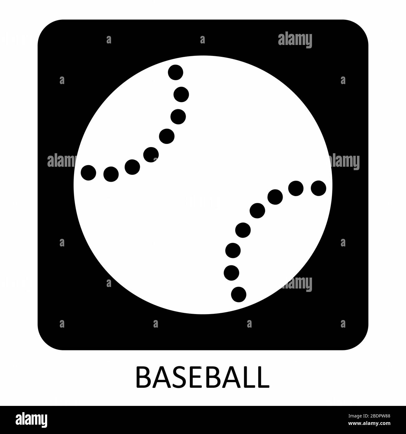 Illustrazione dell'icona Baseball Illustrazione Vettoriale