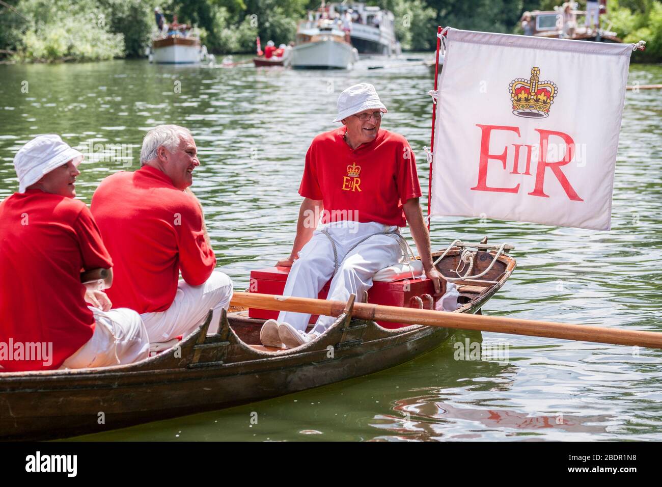 Queens Swan si affaccia sul Tamigi Foto Stock