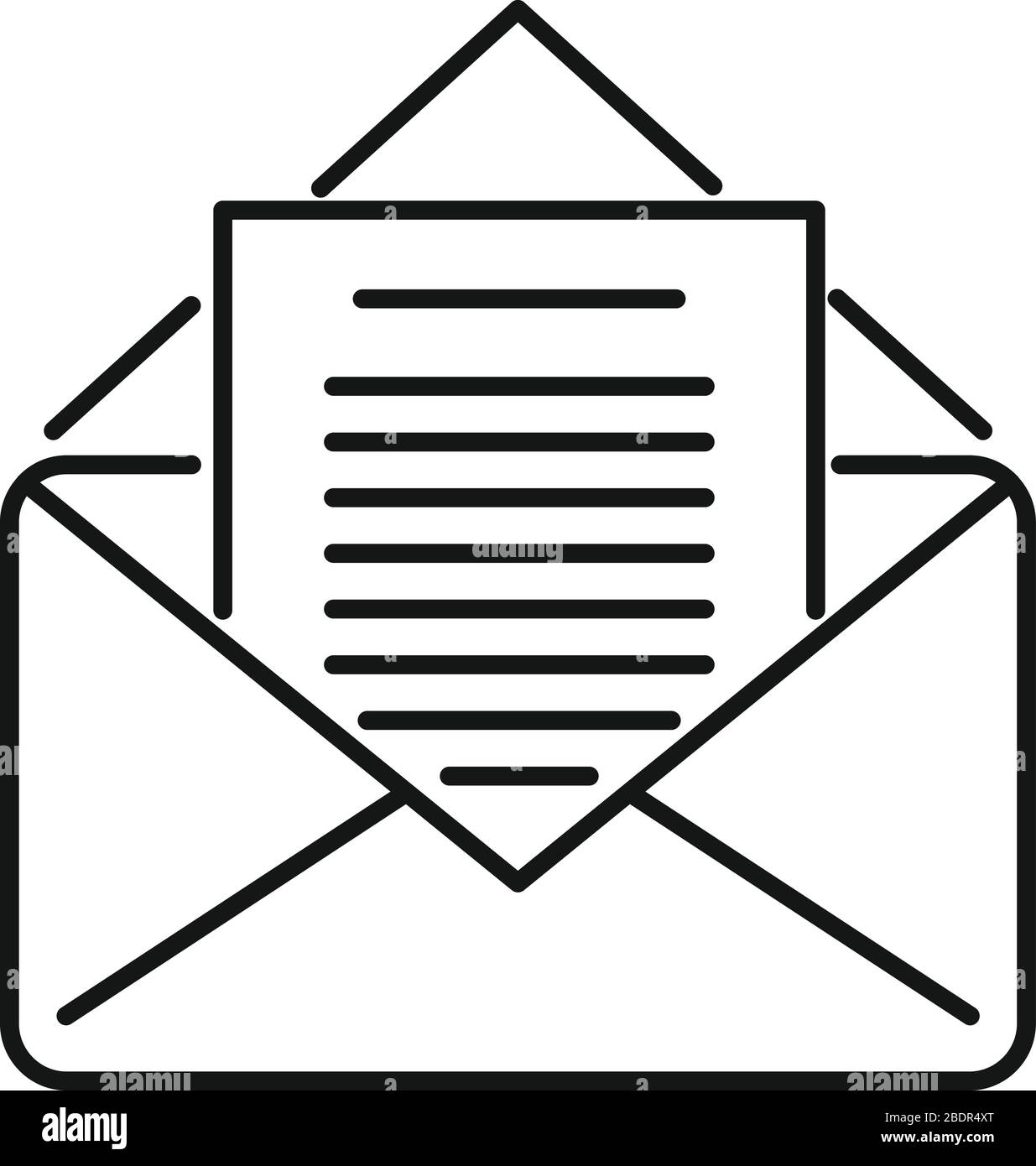 Icona di invito tramite lettera e-mail. Icona del vettore di invito della lettera del email del profilo per il disegno di fotoricettore isolato su sfondo bianco Illustrazione Vettoriale