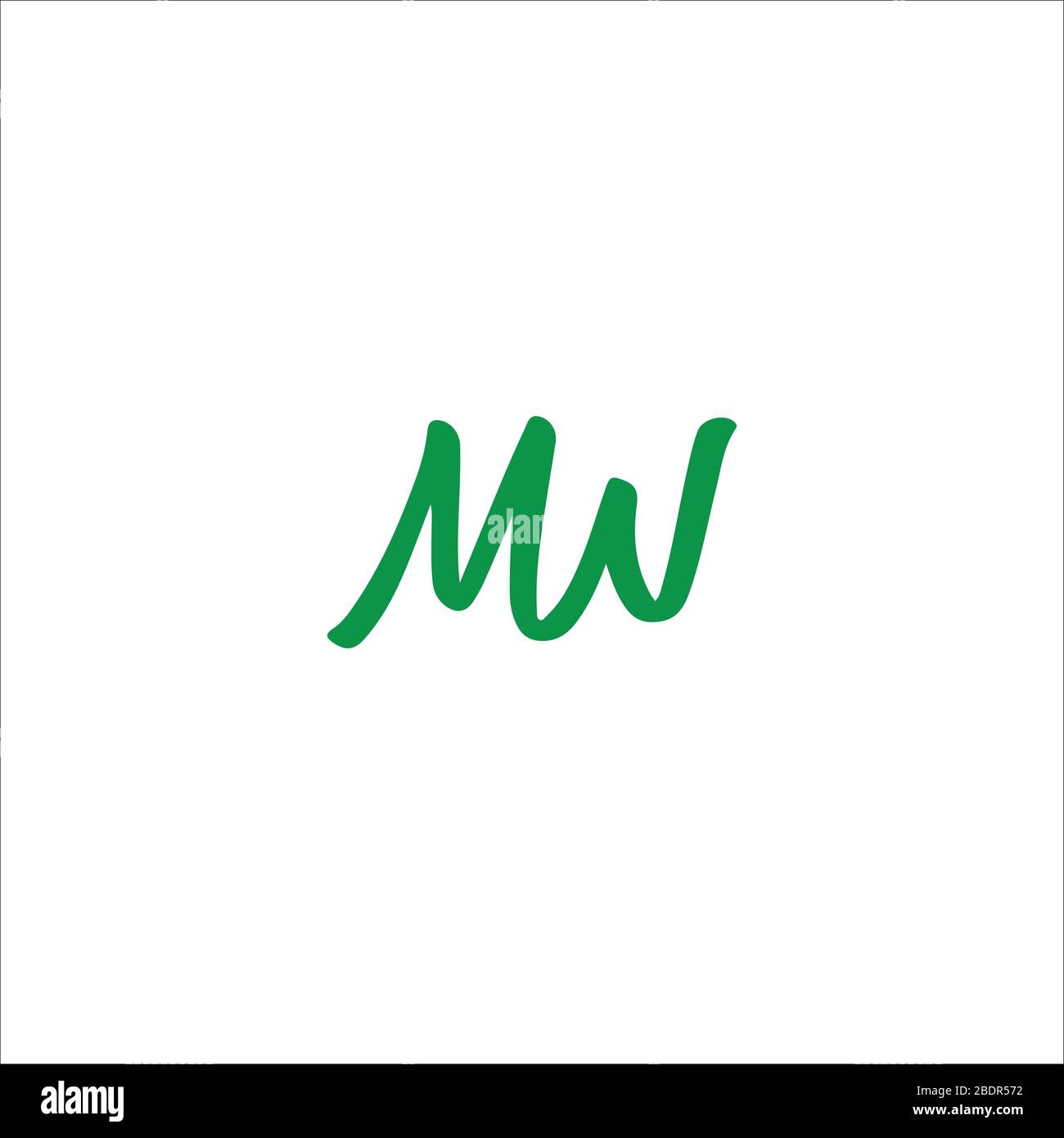 Modello di disegno vettoriale del logo MW o wm della lettera iniziale Illustrazione Vettoriale