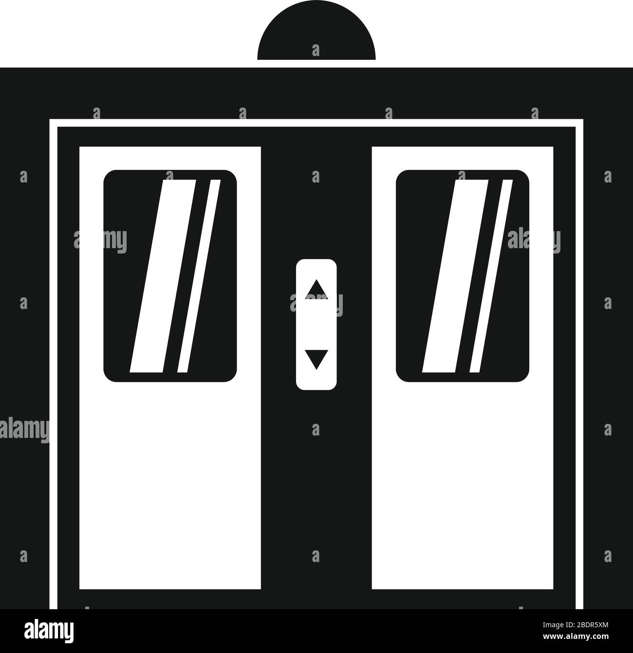 Icona dell'ascensore Braille. Semplice illustrazione dell'icona vettoriale dell'ascensore braille per il web design isolato su sfondo bianco Illustrazione Vettoriale