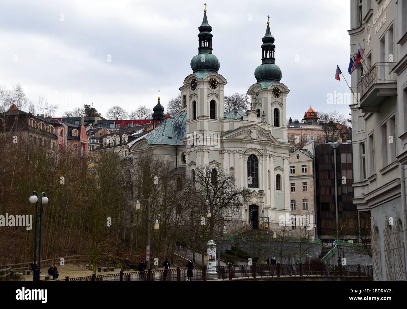 Katholische Pfarrkirche St.Maria Magdalena Karlovy Vary Tscechien Foto Stock