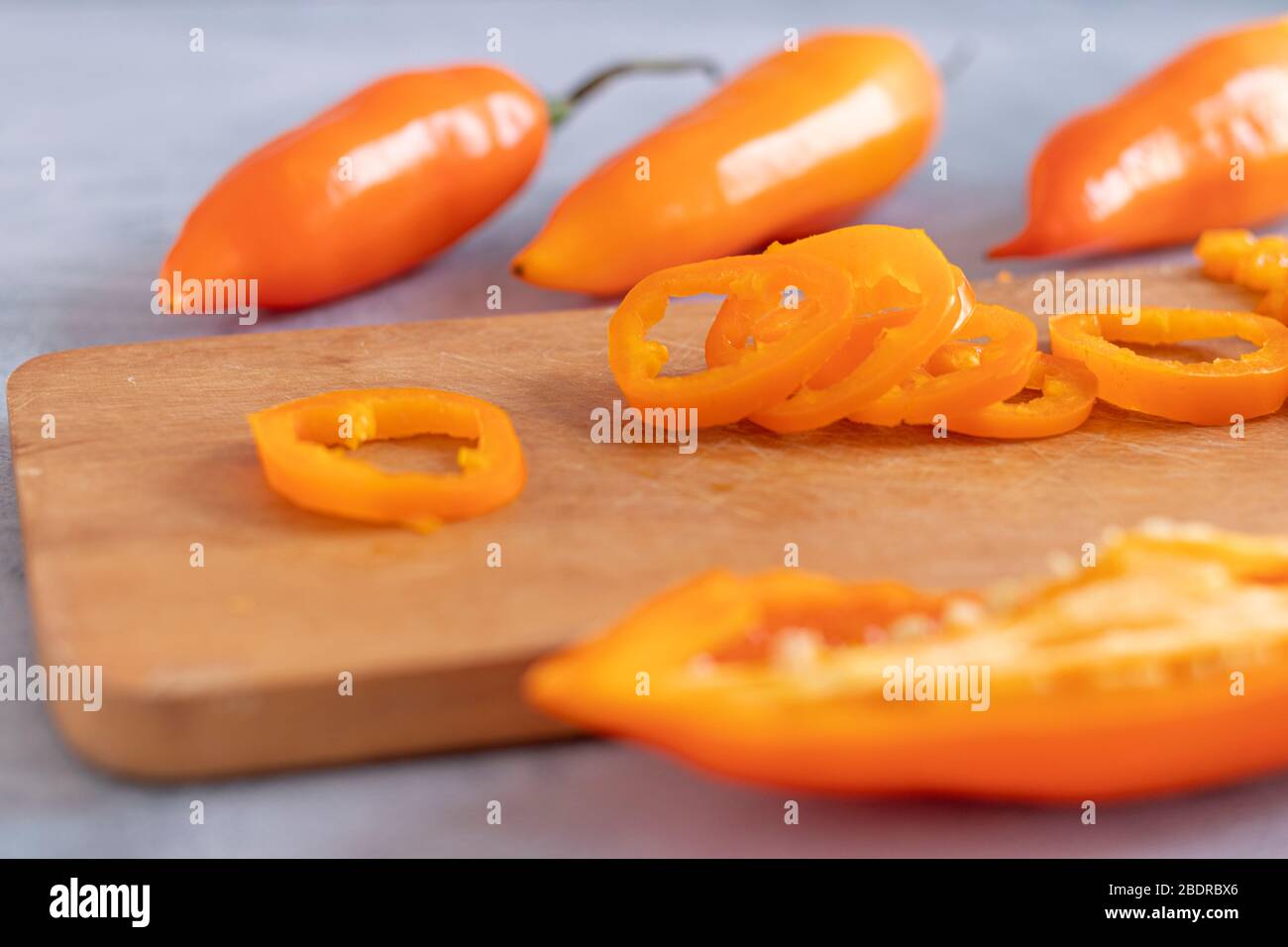 Pepe giallo peruviano. Pepe giallo utilizzato nella cucina peruviana. Foto Stock