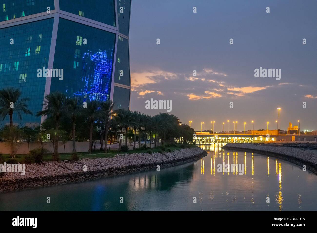 Doha, Qatar - Nov 19. 2019. Esterno West Bay Lagoon Foto Stock