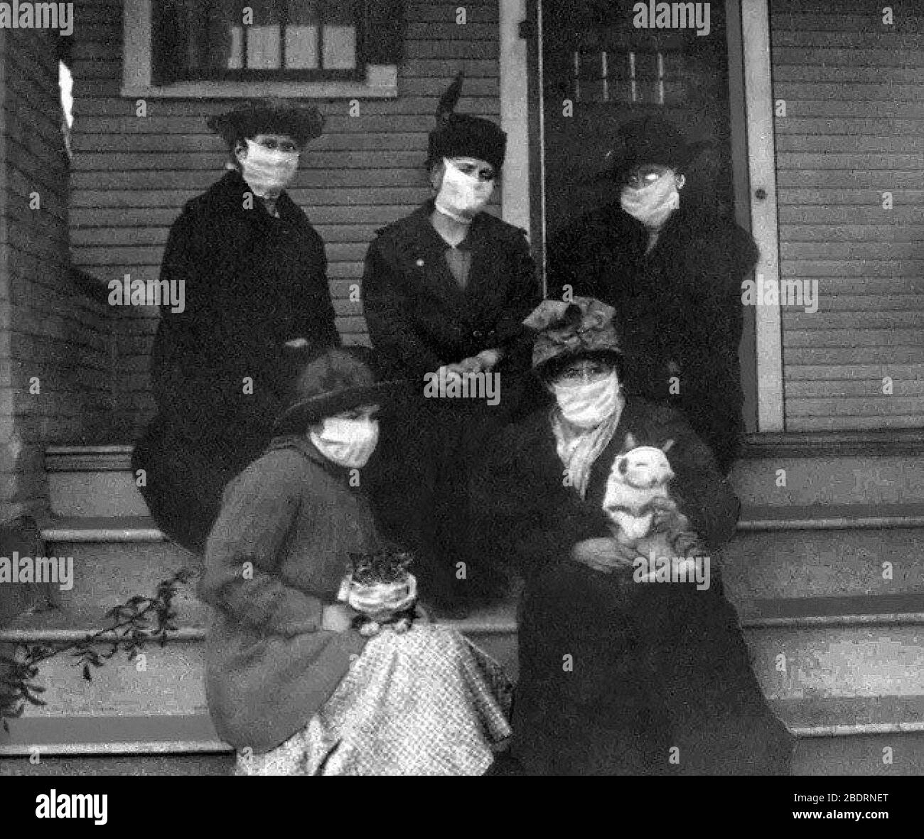 1918-1919. Un'epidemia di 'influenza Panish' si diffuse in tutto il mondo Foto Stock