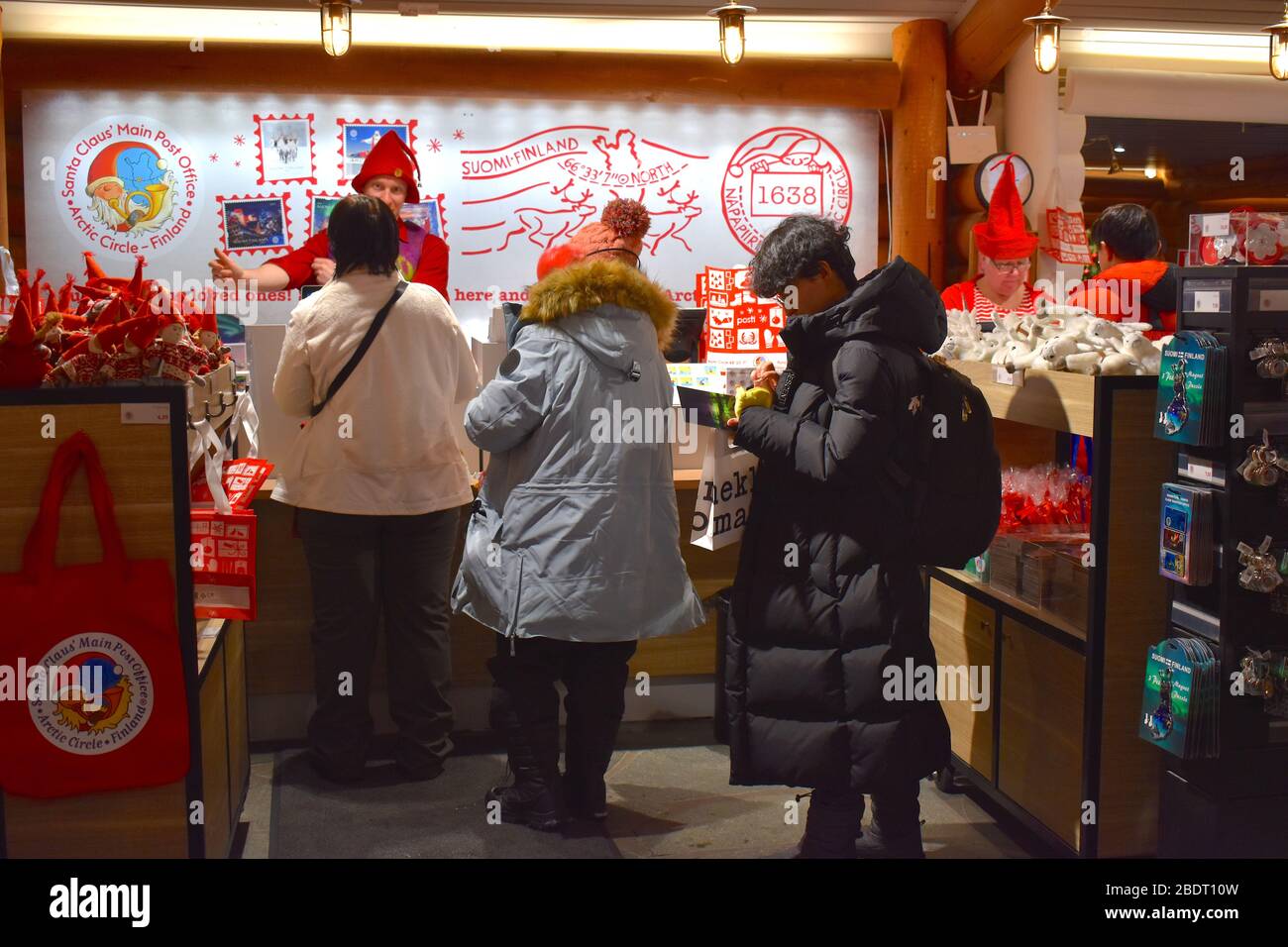 L'ufficio postale principale di Babbo Natale è in circolo artico vicino alla capitale lapida Rovaniemi è l'unica parte della posta di Natale del Padre dei servizi postali finlandesi Foto Stock