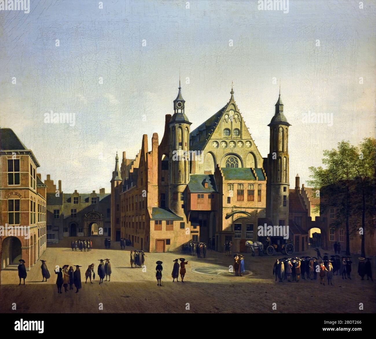 Gerrit Adriaensz. Berckheyde 1638-1698 Vista del Binnenhof, l'Aia ca. 1690 ( ) il Parlamento olandese Paesi Bassi Foto Stock