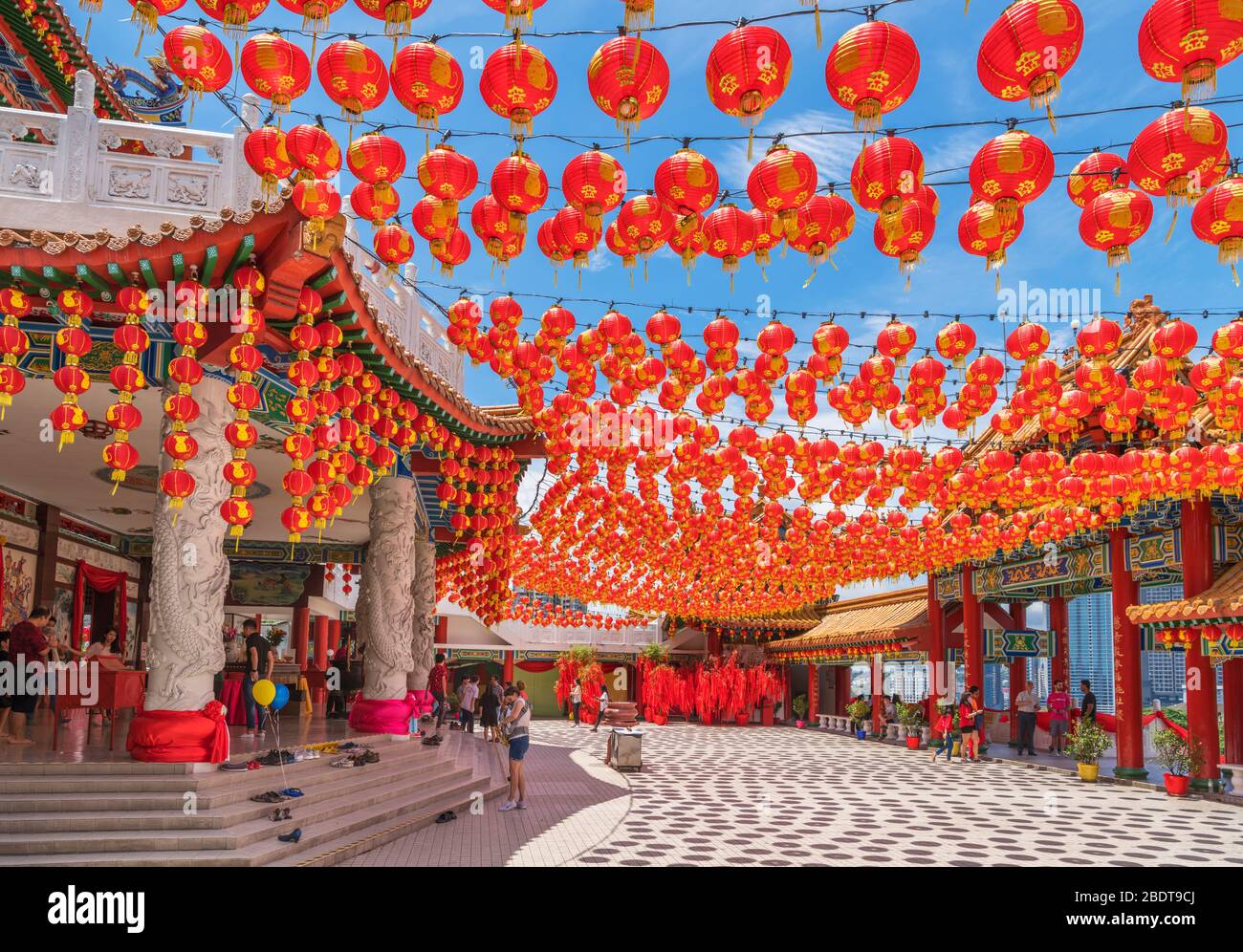 Thean Hou Temple, un grande tempio cinese a Kuala Lumpur, Malesia Foto Stock