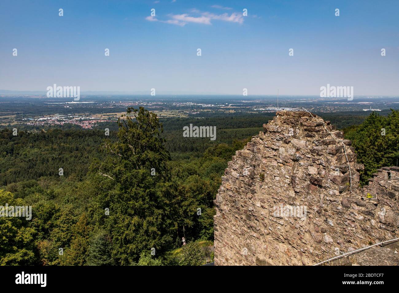 Ausblick vom alten Schlo§ oberhalb von Baden-Baden, Foto Stock