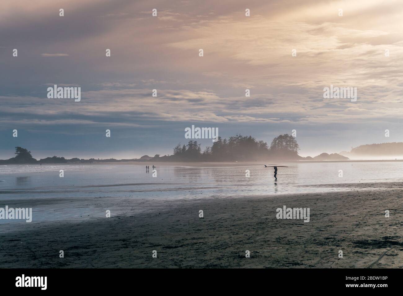 Una posizione eccezionale in una parte magica del mondo! Bellissima spiaggia sull'Isola di Vancouver in Canada Foto Stock