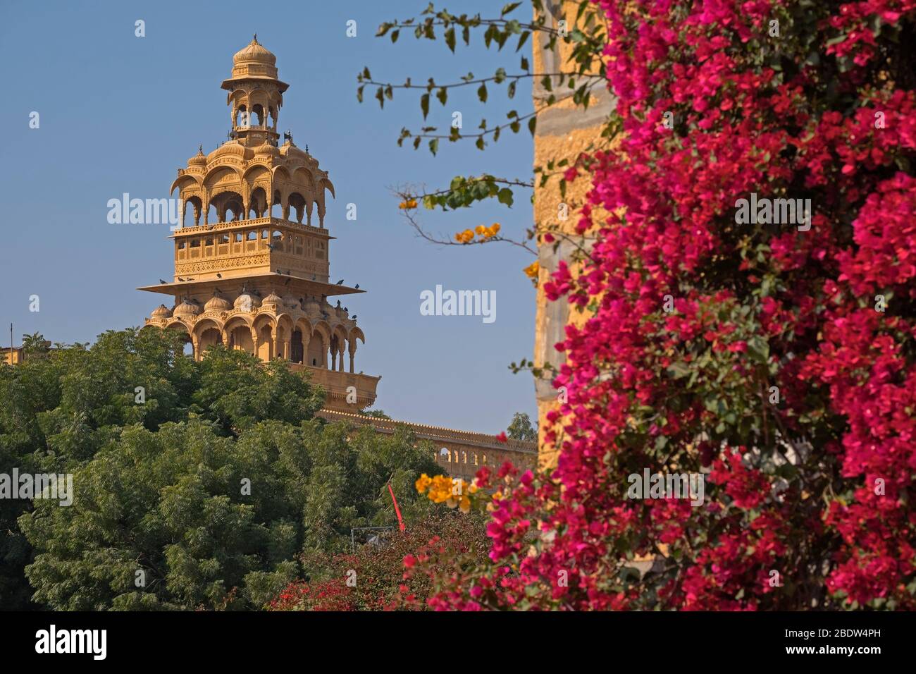 Tazia Tower Badal Vilas Mandir Palace Jaisalmer Rajasthan India Foto Stock