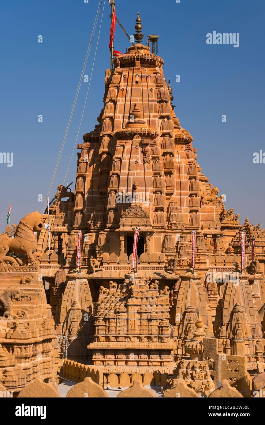 Sri Chandra Prabhu Swami Jain Tempio Jaisalmer Forte Rajasthan India Foto Stock