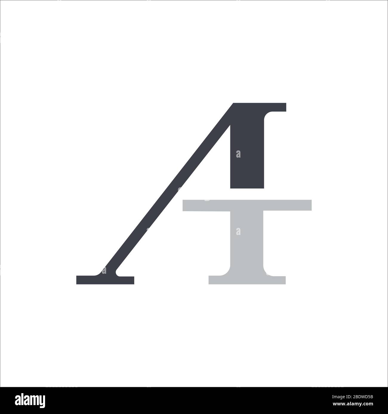 Logo ta iniziale o modello di disegno vettoriale del logo AT Illustrazione Vettoriale