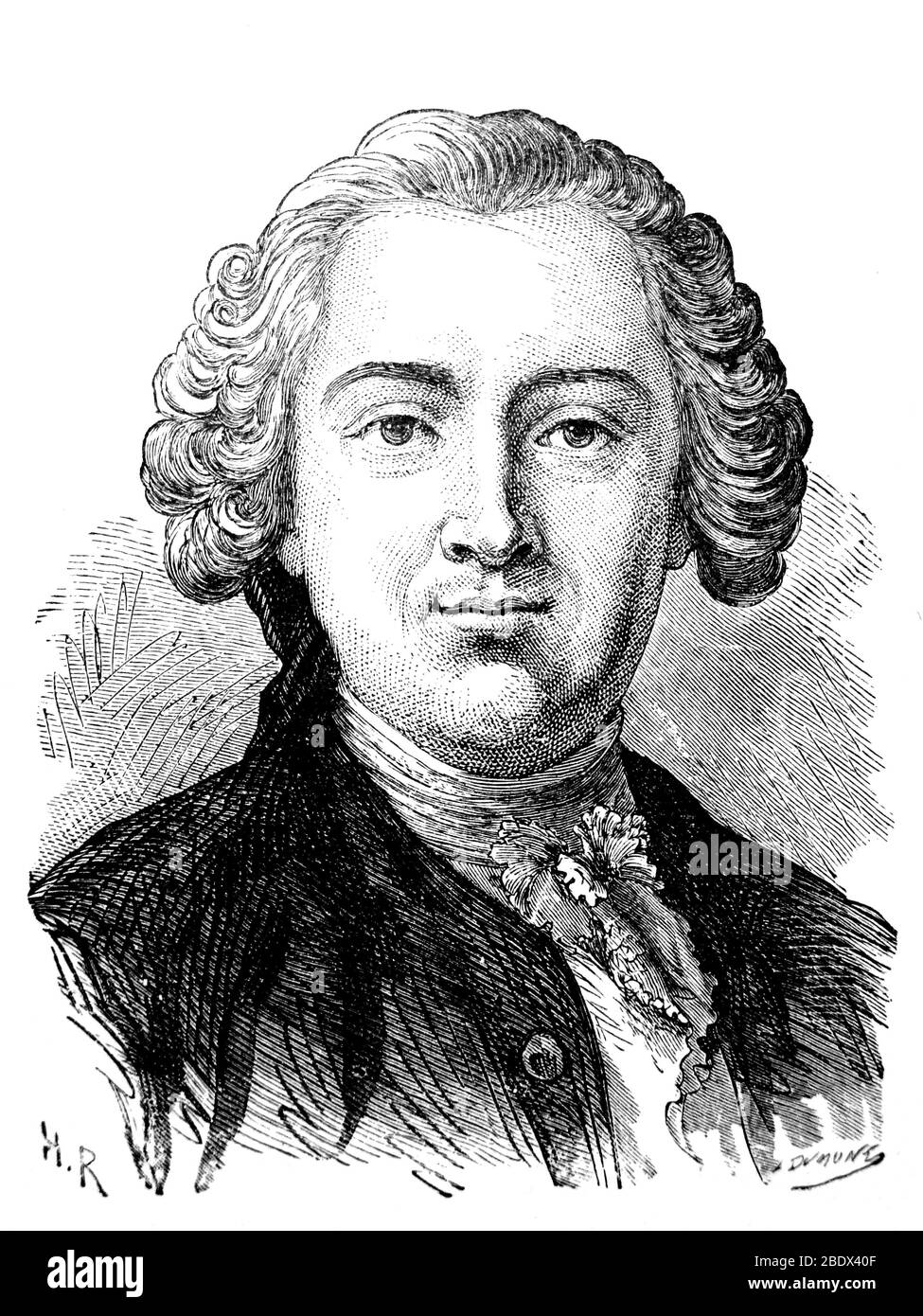 Claude Helv√©tius, filosofo francese Foto Stock