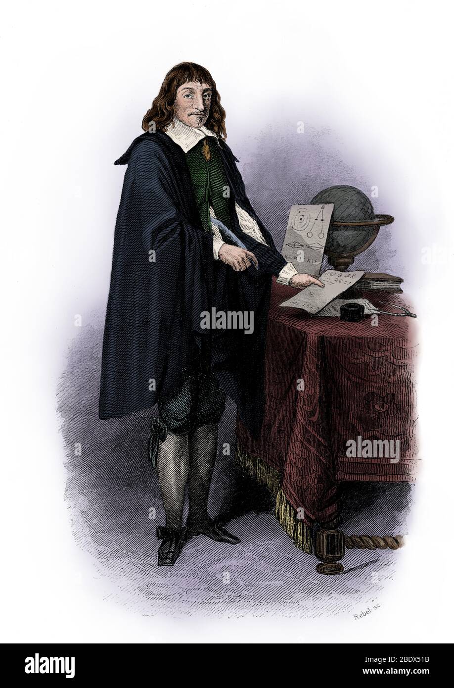 Ren√© Descartes, polimato francese Foto Stock