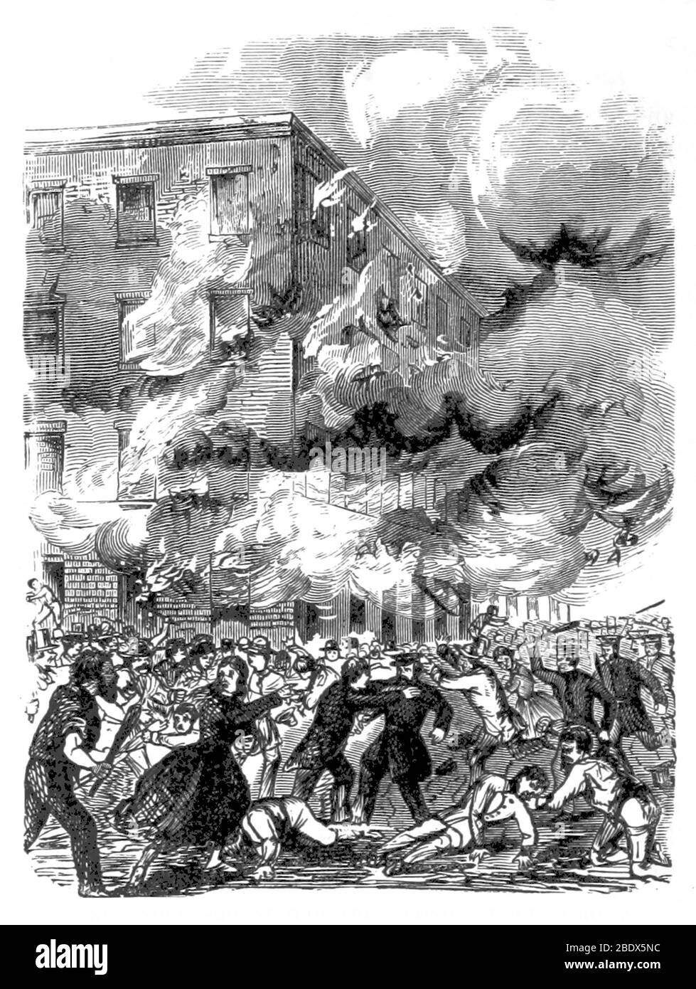 New York City Progetto di tumulti, 1863 Foto Stock
