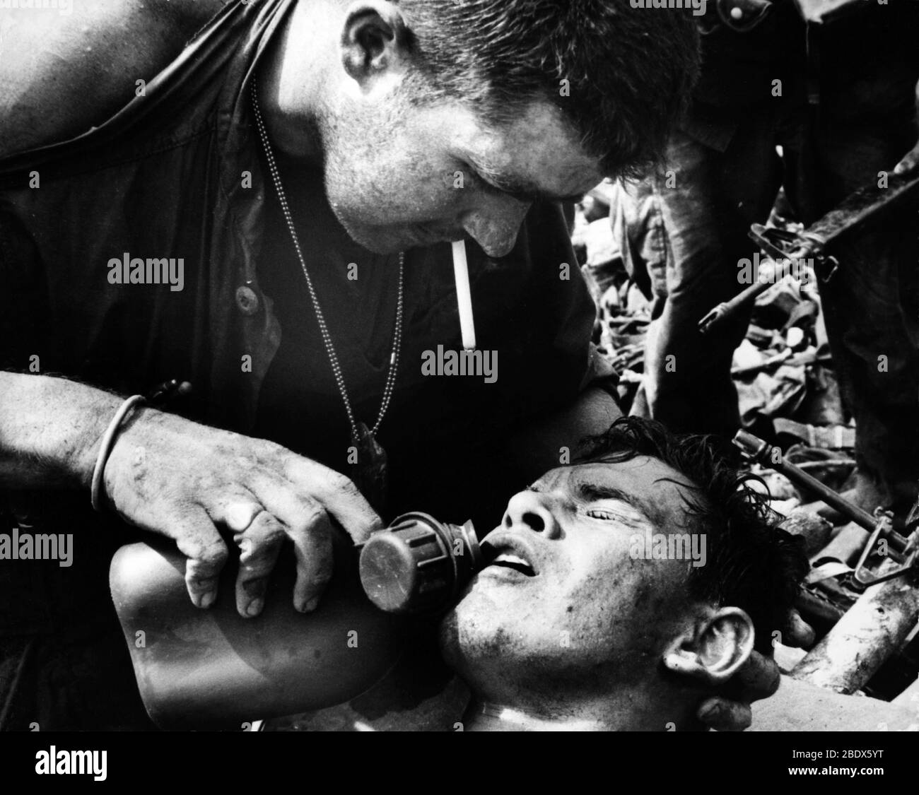 Due soldati in Vietnam Foto Stock