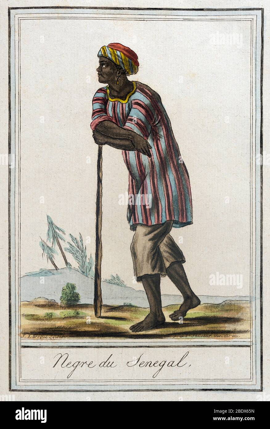Africa Occidentale, uomo del Senegal, 1797 Foto Stock