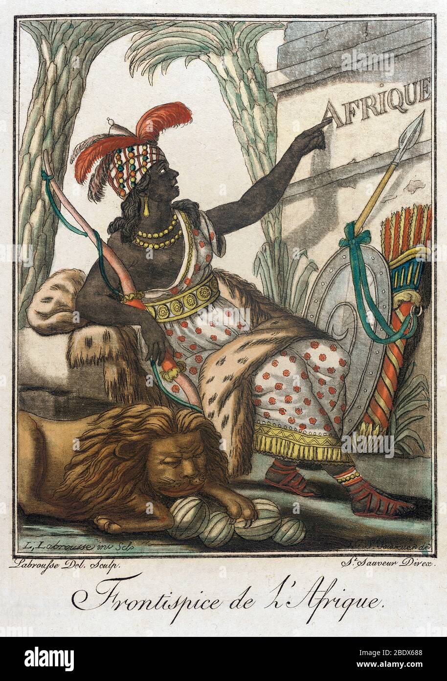 Personificazione dell'Africa, 1797 Foto Stock