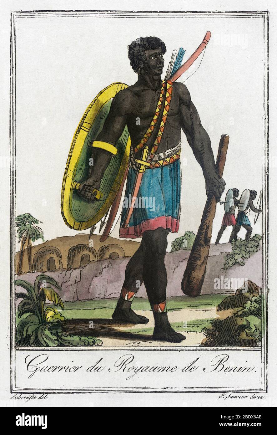 Africa Occidentale, Guerriero di Dahomey, 1797 Foto Stock