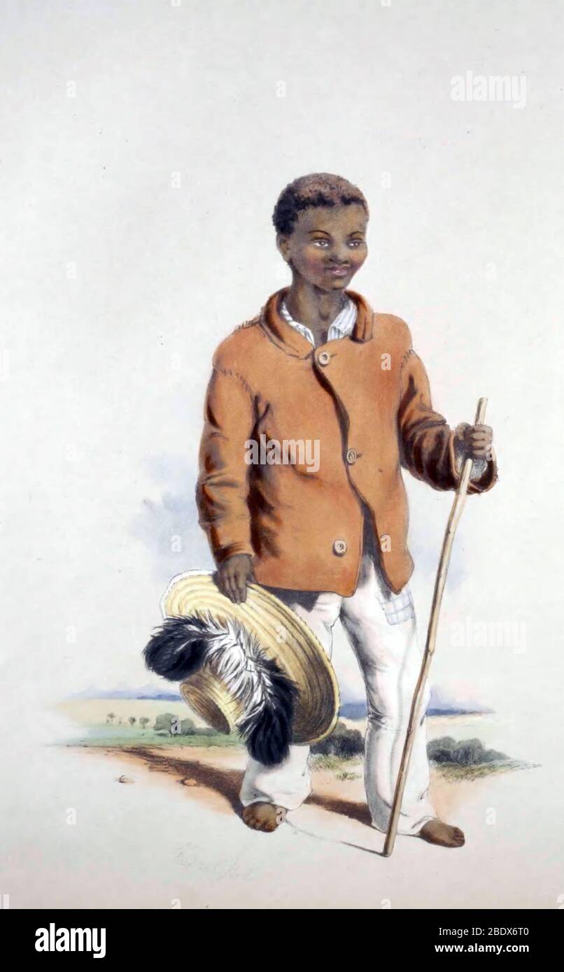Sudafrica, Khoikhoi Boy, 1840 Foto Stock