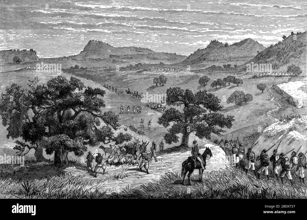 Spedizione militare Samuel Baker, 19 ° secolo Foto Stock