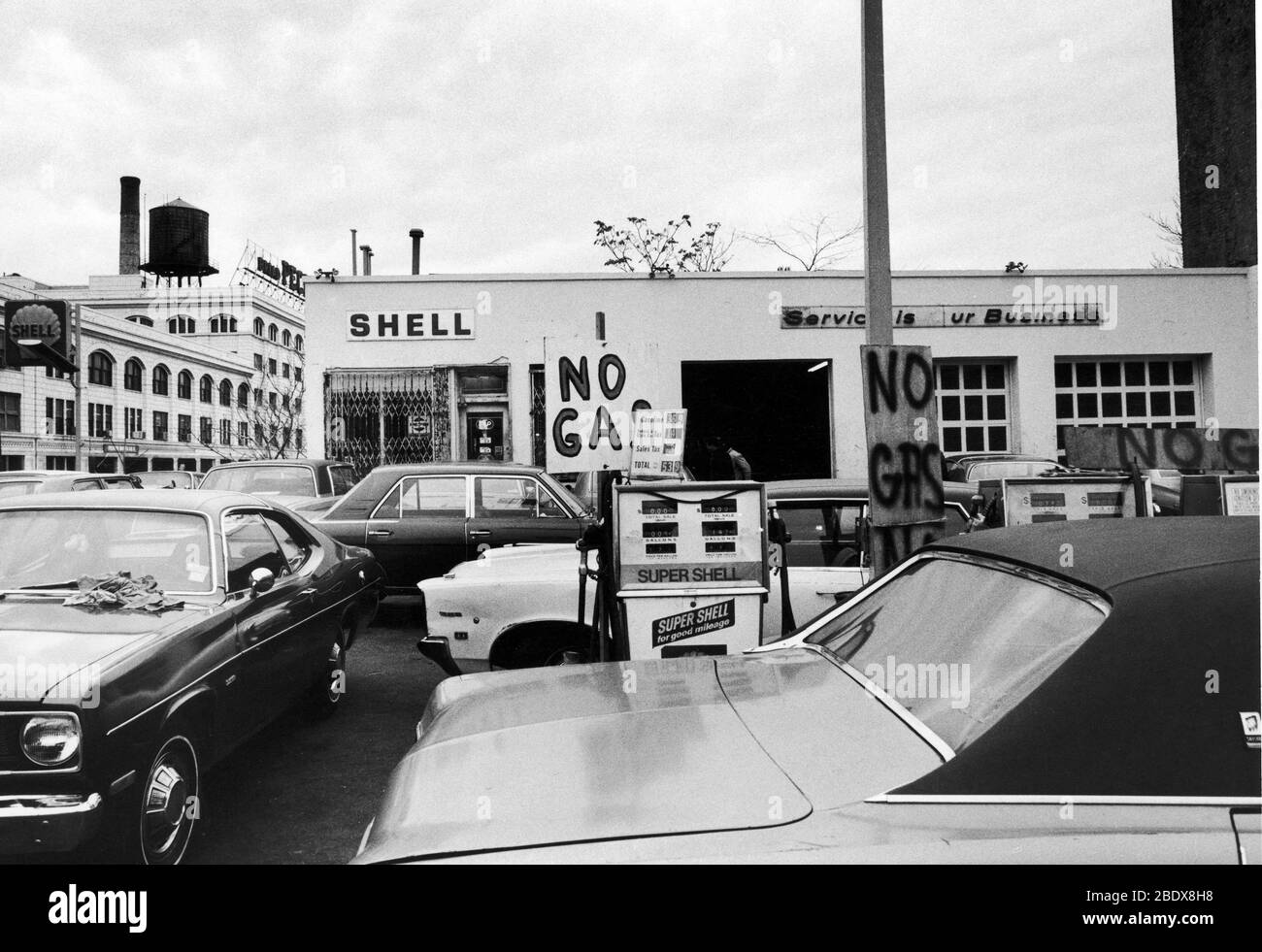Carenza di gas, 1973 Foto Stock