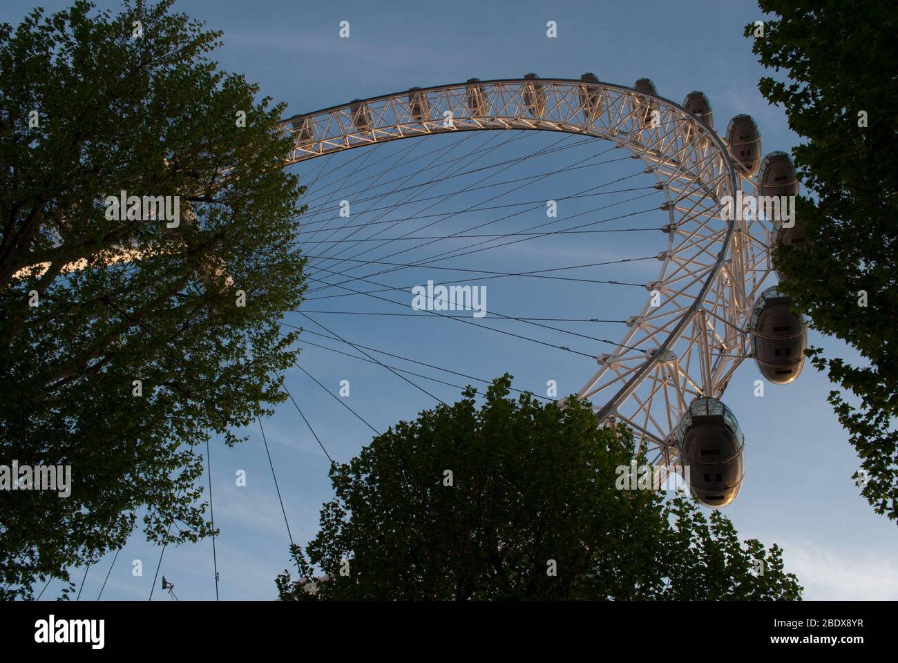 Ruota panoramica rotante London Eye (ruota Millenium), la passeggiata della Regina, Bishop's, Londra SE1 7PB progettato da Marks Barfield Architects Mace Construction Foto Stock