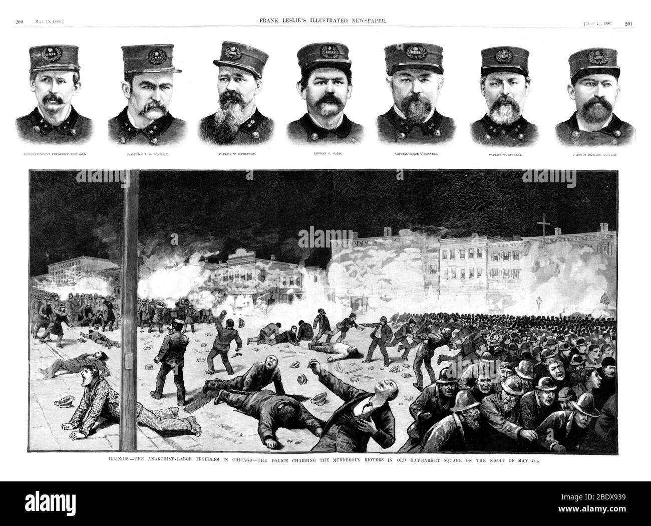 Haymarket Affair, 1886 Foto Stock