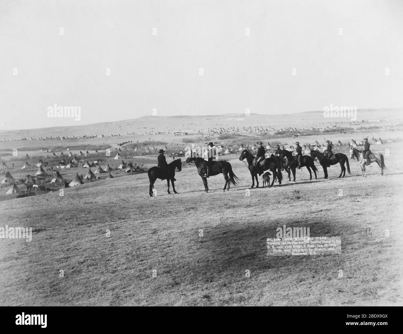 Campo dei nativi americani, 1891 Foto Stock