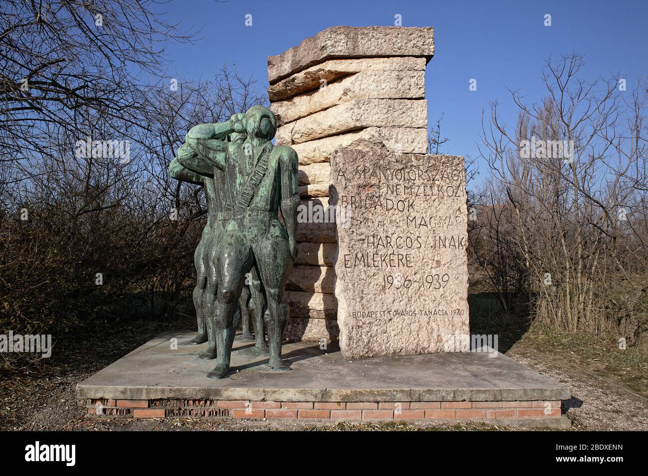 Memoriale ai combattenti ungheresi che hanno combattuto con la Brigata Internazionale Spagnola Foto Stock