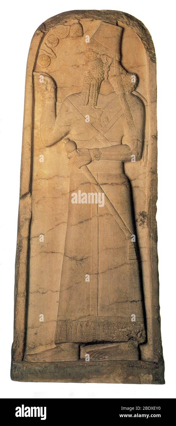 Stele di Shamshi-Adad V, re di Assiria Foto Stock