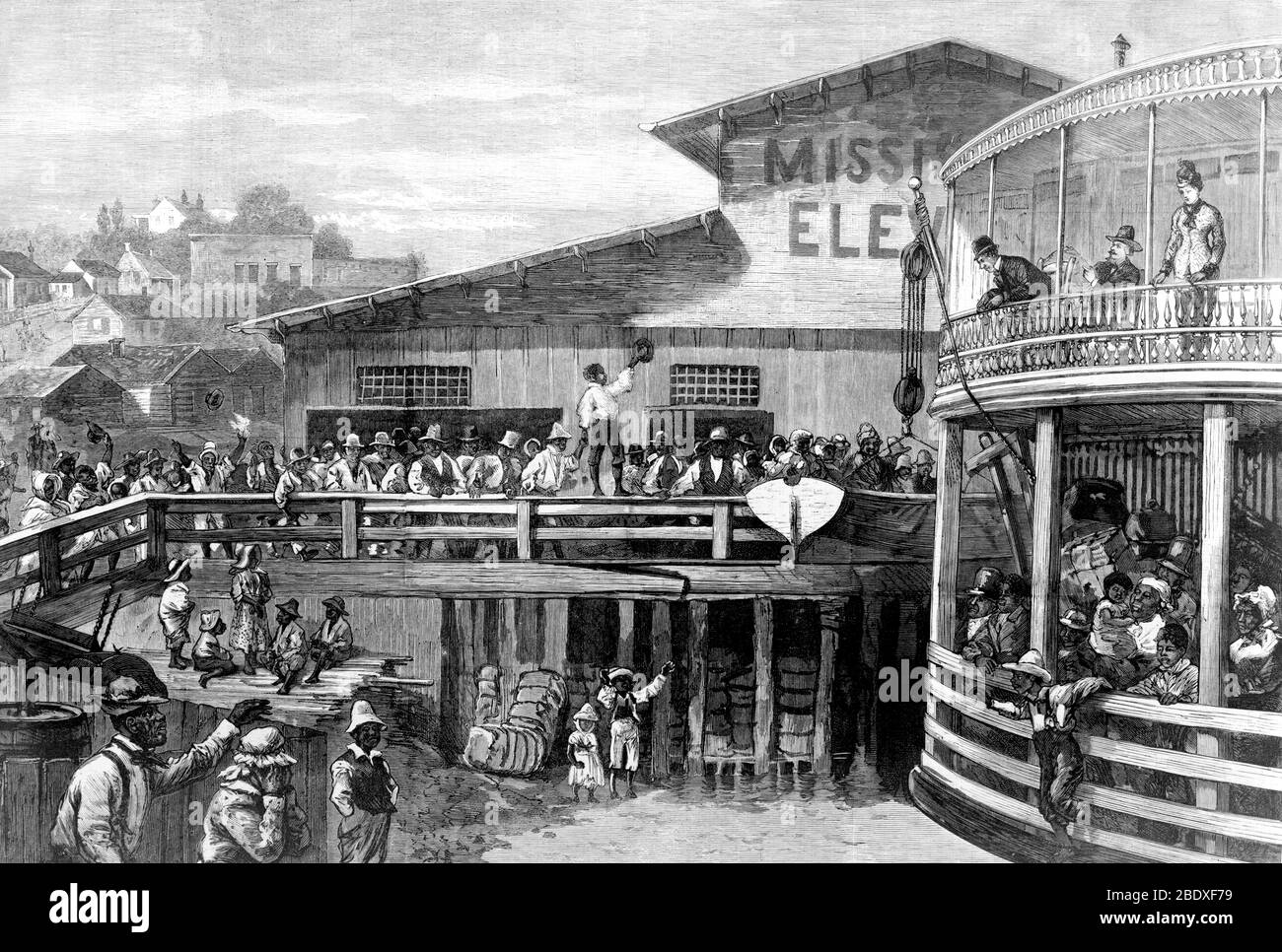 Movimento Exoduster, 1879 Foto Stock