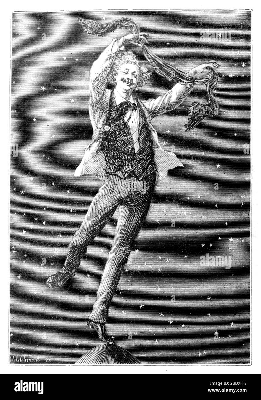 Jules Verne, "intorno alla Luna" Foto Stock