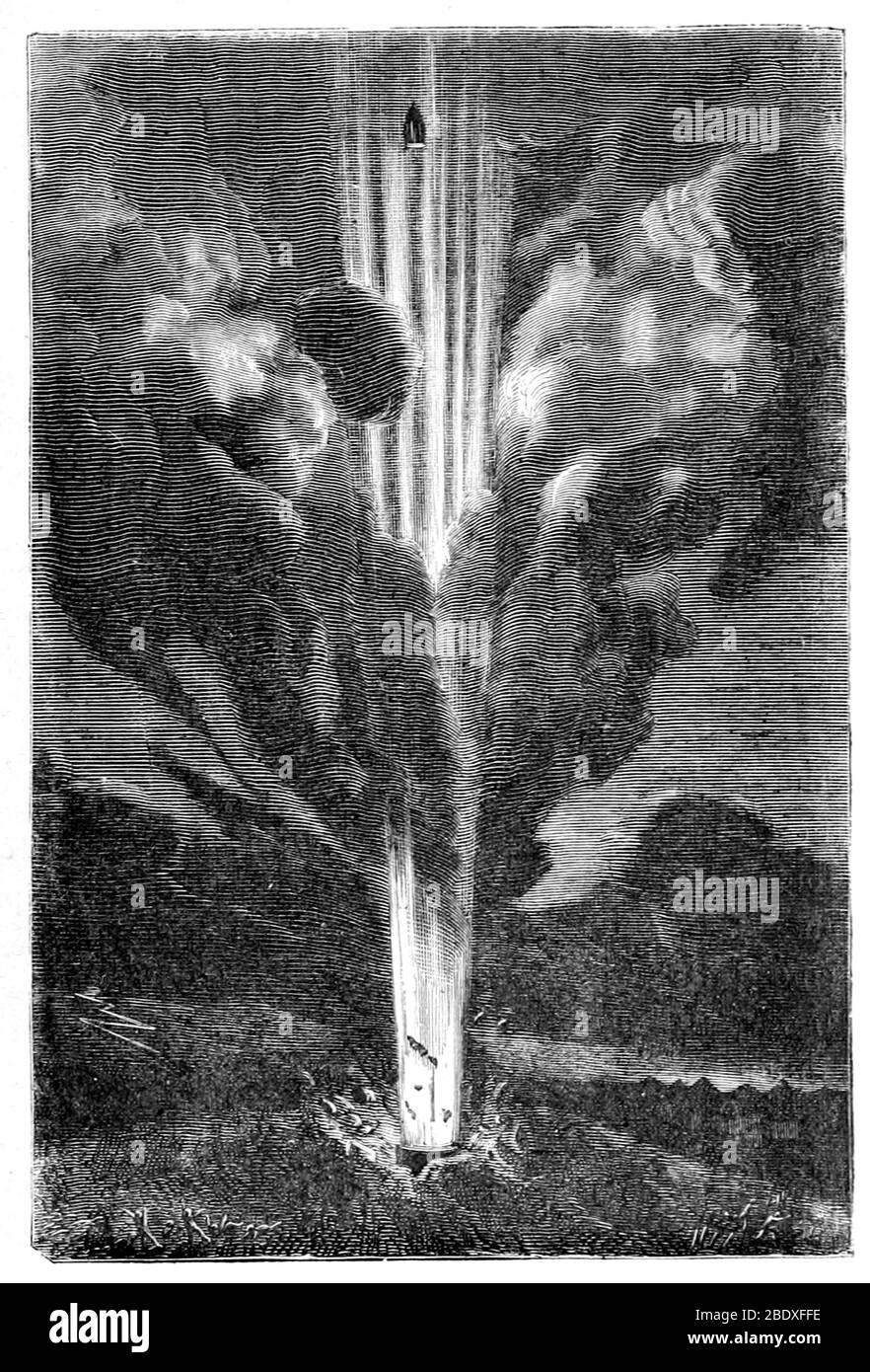 Jules Verne, 'dalla Terra alla Luna' Foto Stock